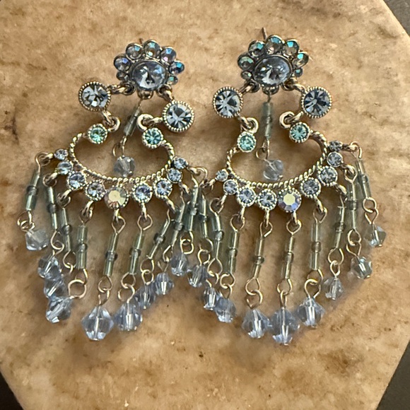 Jewelry - Elegant Blue Chandelier Earrings Evening Earrings Night out Earrings